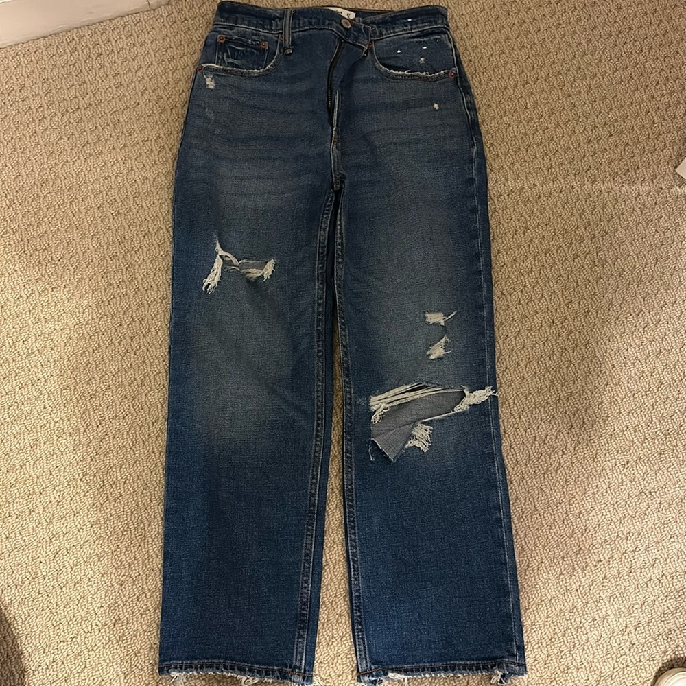 Abercrombie ultra high rise ankle jeans